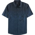 thumbnail image 1 of Alfani Mens SS Ombre Print Button Up Shirt, Azul, XX-Large, 1 of 1