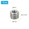 thumbnail image 2 of Unique Bargains Adaptateurs de Filetage Manchon Écrou Réducteur M8*1.25 Mâle vers M4*0.7 Femelle Insert de Réparation Écrou Vis Réducteur 6mm 10 Pcs, 2 of 6