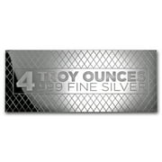 4 oz Silver Colorized Bar - Postcard Merry Christmas (w/Box)