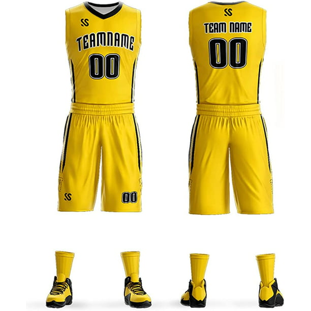 Custom Basketball Jersey Sublimation Printed Name Number School Team Clothes for - Walmart.com