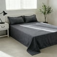 thumbnail image 6 of Queen Sheet Set Washed Cotton Bed Sheets Gauze 3 Pcs Ultra Imitation Cotton-Premium Breathable & Cooling Queen Sheets & Pillowcase Sets Boho Muslin King Sheets Soft King Bedding Sets For All Season, 6 of 6