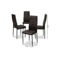 thumbnail image 5 of Baxton Studio Armand Modern and Contemporary Brown Faux Leather Upholstered Dining Chair (Set of 4), 5 of 5