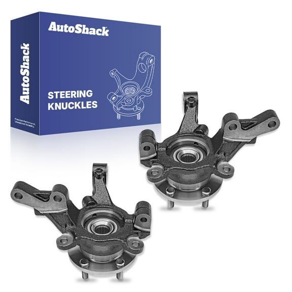 AutoShack Front Loaded Steering Knuckles with ABS | Replacement for 2007-2012 Dodge Caliber | 2-PC