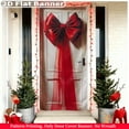thumbnail image 3 of 2D Flat 1pc Red Door Bowknot Pattern Printing Door Banner, 35.8x71.3inch Door Cover, Elegant Red Bow Party Photobooth Props, Ideal For Christmas, Weddings, Christmas, Valentine's Day, 3 of 7