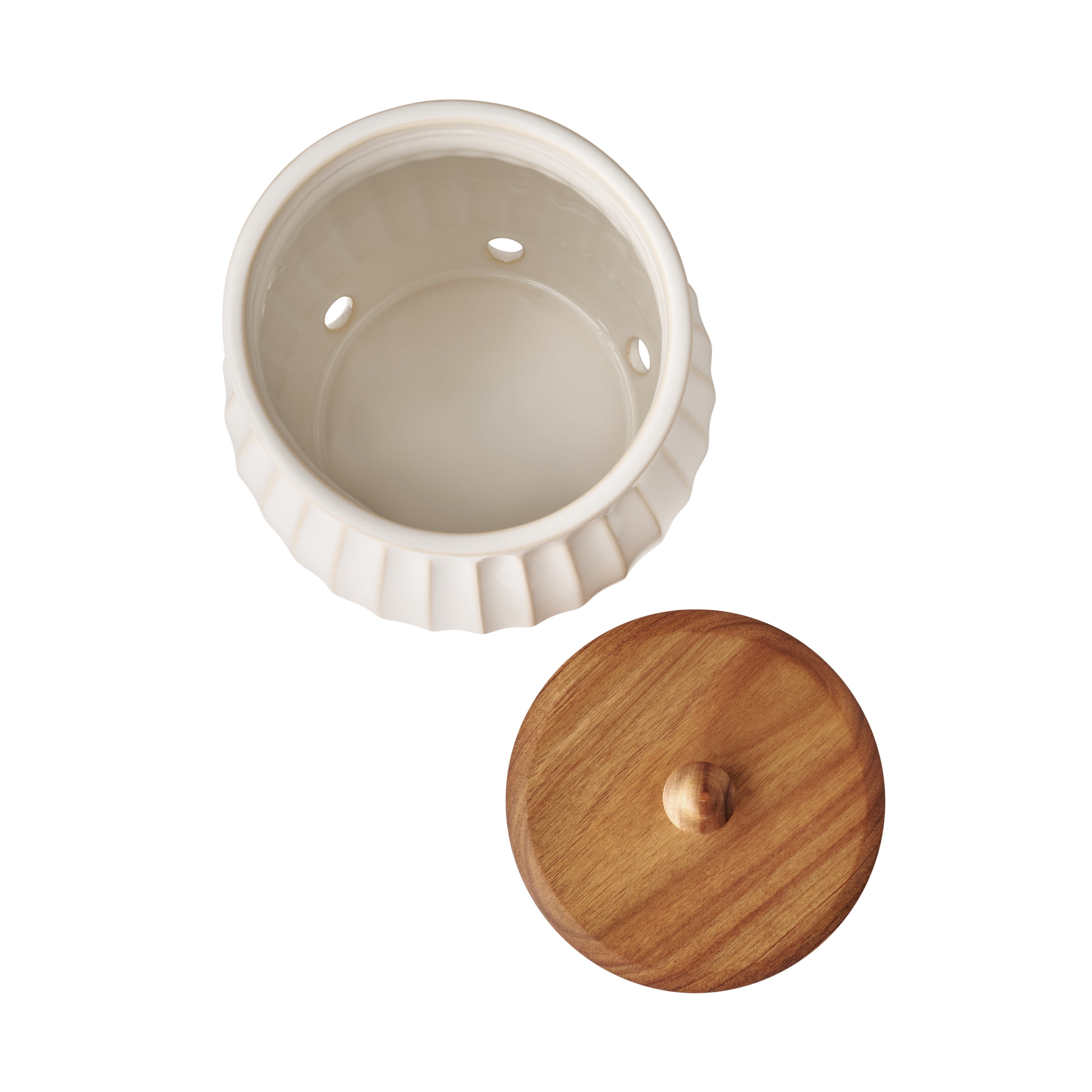 The Pioneer Woman Colette Stoneware Potato Keeper, White