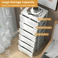 thumbnail image 6 of Costway 2 PCS 7-Drawer Plastic Rolling Storage Cart with 4 Universal Wheels Dresser Cabinet, 6 of 9