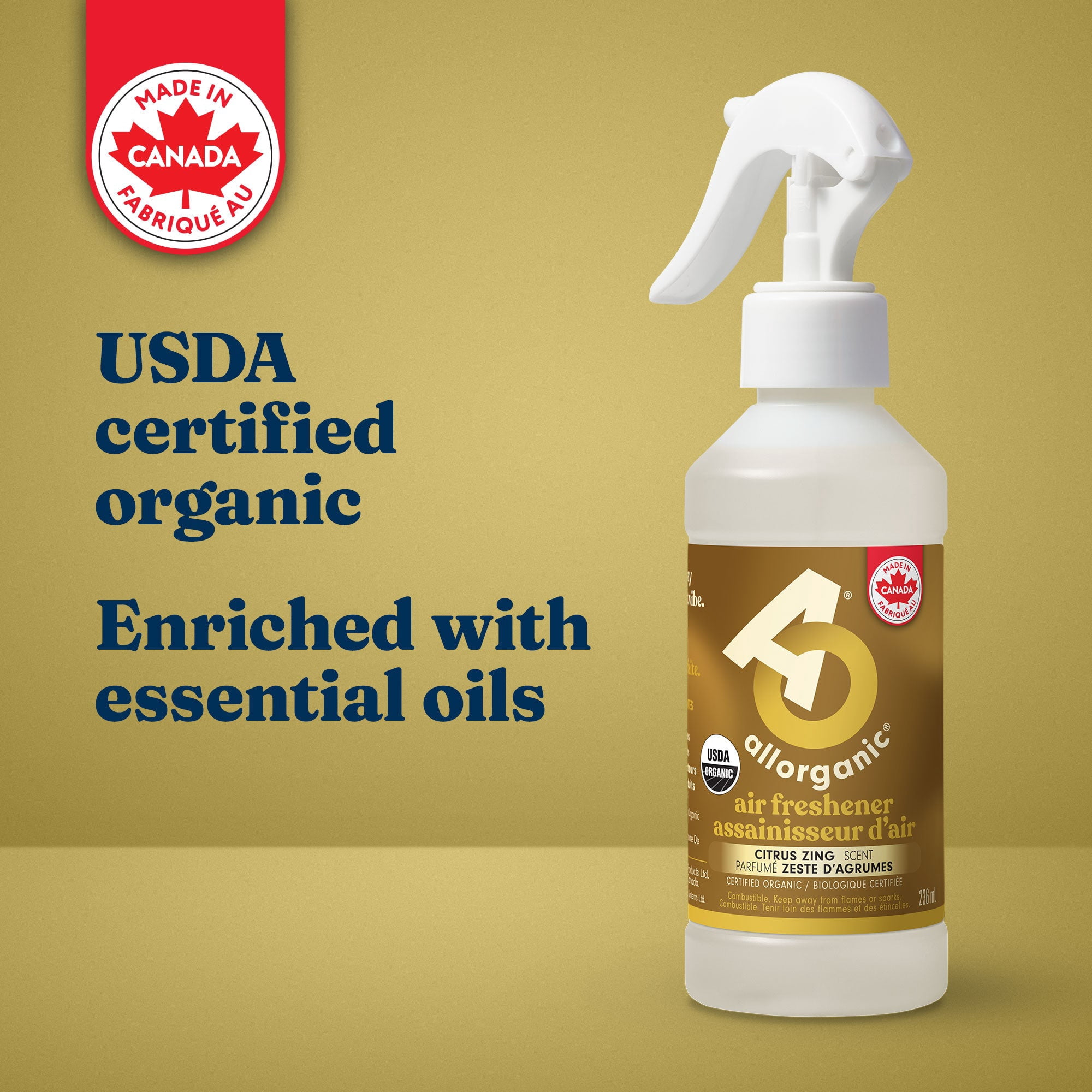 allorganic® Air Freshener, Citrus Zing