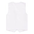 thumbnail image 4 of Zaldita Kids Volunteer Activities Outdoor Vest Button Up Waistcoat Boys Girls Waitress Uniform White 11-12, 4 of 5