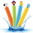 thumbnail image 1 of Tirador de agua de espuma, paquete de 4 pistolas de agua para piscina, playa, verano al aire libre, juego de juguetes de pistolas de agua para niños, niñas y adultos (animal) Ormromra WMZL-1388, 1 of 8