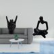 thumbnail image 2 of Estatua del gesto de la roca,Estatuas y figuras de dedos con gestos de música rock,Esculturas de resina con estantes modernos y creativos,Figura de pensador abstracto,Estatua de pensador, 2 of 8