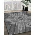 thumbnail image 2 of Ahgly Company Indoor Square Patterned Dark Gray Area Rugs, 4' Square, 2 of 6
