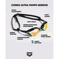 thumbnail image 5 of arena Cobra Ultra Racing Swim Goggles for Men and Women, Yellow Copper / Blue, Swipe Anti-Fog Mirror, 5 of 7