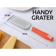thumbnail image 5 of Zulay Kitchen Professional Stainless Steel Flat Handheld Cheese Grater - Orange, 5 of 7