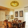 thumbnail image 2 of ChicHomey Tiffany Style Vintage Stained Glass Flush Mount Ceiling Light Pendant Lamp, 2 of 6