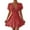 Red, variant on Sentmoon Womens Summer Dress Plus Size Short Sleeve Hawaiian Dresses for Women with Print Loose V Neck Dresses for Women 2025 Wedding Guest Lightweight Holiday Outfit M