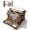 Black & Gold, variant on Robotime 3D Wooden Puzzle, Mechanical Typewriter Model Kit for Adult to Build, 320PCS 12-Hour Immersive Building Set, Gifts for Adults Puzzle Enthusiasts(Black & Gold)