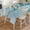 Turquoise, variant on Marble Teal Tablecloth Rectangle Table Cloths 54x108, Waterproof Tablecloth Outdoor Table Cloth, Golden Ink Painting Abstract Modern Washable Table Cover for Kitchen Dinning Party