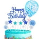 thumbnail image 1 of Adornos para tartas con forma de estrella, confeti, globo, para niñas, niños y mujeres, 12 unidades, 1 of 5