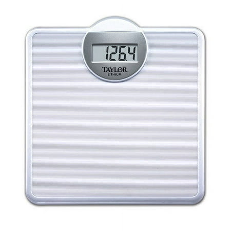 TAYLOR 701440132 Lithium Digital Scale with Easy-to-Read 1" Readout (White)