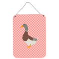 thumbnail image 1 of "Treasures Saxony Sachsenente Duck Pink Check Metal Print, 16hx12w, Multicolor" Caroline's Treasures BB7863DS1216, 1 of 1