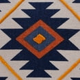 thumbnail image 2 of LR Home Sedona Cotton Poly Filled Pillow in Blue/Orange, 20" x 20", 2 of 9