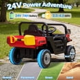 thumbnail image 4 of 24 Volt Ride on Toys, Joyracer Ride on Dump Truck, Holiday Gift for Kids with Dump Bed, Remote, Music, Shovel, Red, 4 of 11