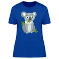 thumbnail image 1 of Sitting Koala Eating Leaves Tee Women's -Image by Shutterstock, 1 of 1