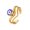 Gold-A, variant on Gold Stainless Steel Heart Red CZ V Shape Open Ring for Women, Birthday Anniversary Gift