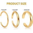 thumbnail image 2 of 3pcs Adjustable Toe Rings, Thin Open Band Toe Rings Elegant Summer Beach Foot Jewellery for Woman, 2 of 7