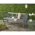 thumbnail image 2 of Safavieh Brentwood Indoor/Outdoor Traditional Acacia Patio Bench, 2 of 7