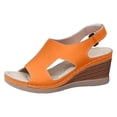 thumbnail image 6 of Dakaela Womens Summer Sandals Slingback Platform Wedge Slides Comfortable Dressy Walking Shoes with Arch Support Size 6-10 Orange, 6 of 7