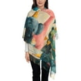 thumbnail image 4 of Cauagu Cute Animal Party Print Women Wrap Shawl tassels Scarves Retro Scarf 77.6"X28.3", 4 of 8