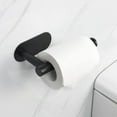 thumbnail image 6 of IVV Toilet Paper Holder,Matt Black,Wall Mount,Upgraded Adhesive Toilet Paper Roll Holder,no Drilling,Bathroom/Rv/Washroom, 304 Stainless Steel, Rustproof (Matte Black, 1 Piece), 6 of 10