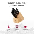 thumbnail image 4 of Juego de bloques de cuchillos Victorinox Swiss Classic de 15 piezas, color negro, 4 of 7