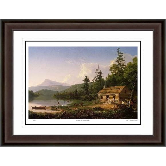 Thomas Cole "Home in the Woods" Hudson River School Impression - Édition Limitée