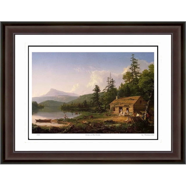 Thomas Cole "Home in the Woods" Hudson River School Impression - Édition Limitée