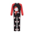 thumbnail image 1 of Seyurigaoka Family Matching Christmas Pajamas Outfit , Snowflake O-Neck Long Sleeve Blouse + Pants, 1 of 9