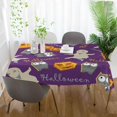 thumbnail image 5 of Coolnut Halloween Pattern Rectangle Tablecloth 54x54In,Dinner Table Cover for Outdoor & Indoor Patio, Picnic, BBQ, Holiday Party Halloween Decoration, 5 of 7