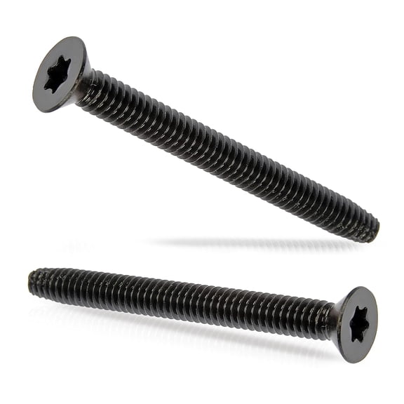 100 Qty 5/16-18 x 2-1/2" Flat Head Thread Cutting Floor Board Trailer Deck Screws | Black Phosphate | T40 Star Drive | Type F (BCP1220)