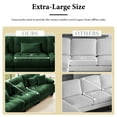thumbnail image 4 of 173.2" Oversized Couch, 4 Seater Modular Sectional Sofa, Green Large L Shaped Sectional Couches for Living Room, Fluffy Chenille Fabric Cloud Couch with Ottoman, Deep Seat Sofas, 4 of 14