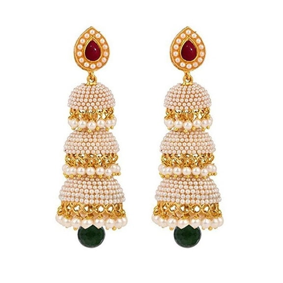 Crunchy Fashion Bollywood Style Party Wear Traditional Indian Jewelry Jhumki Jhumka Earrings for Women