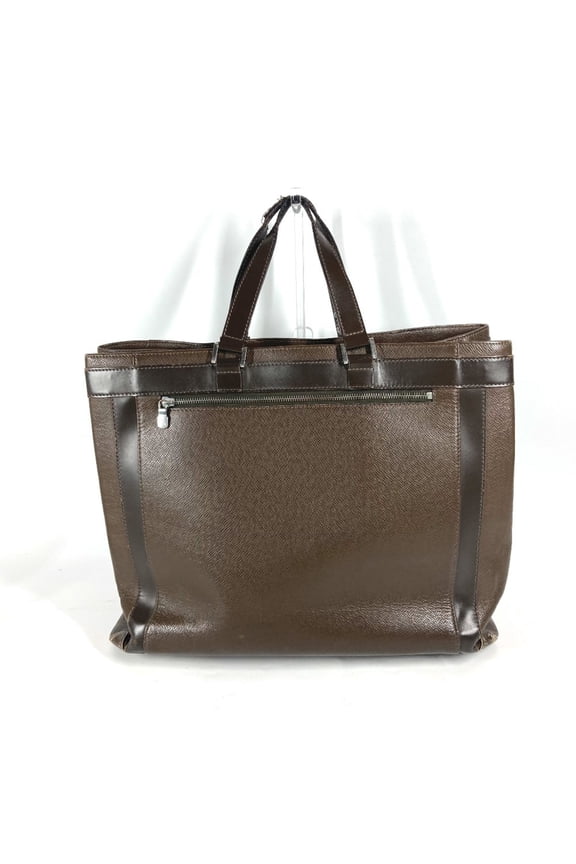 Pre-Owned LOUIS VUITTON M31028 Taiga Kasbeck PM Handbag Tote Bag Leather Men's Grisli Brown...