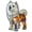 A, variant on Samoyed Dog Night Light, Resin Puppy Figurine with LED Base for Bedside Table, Cute Animal Lamp for Kids Room, Gift for Pet Lovers