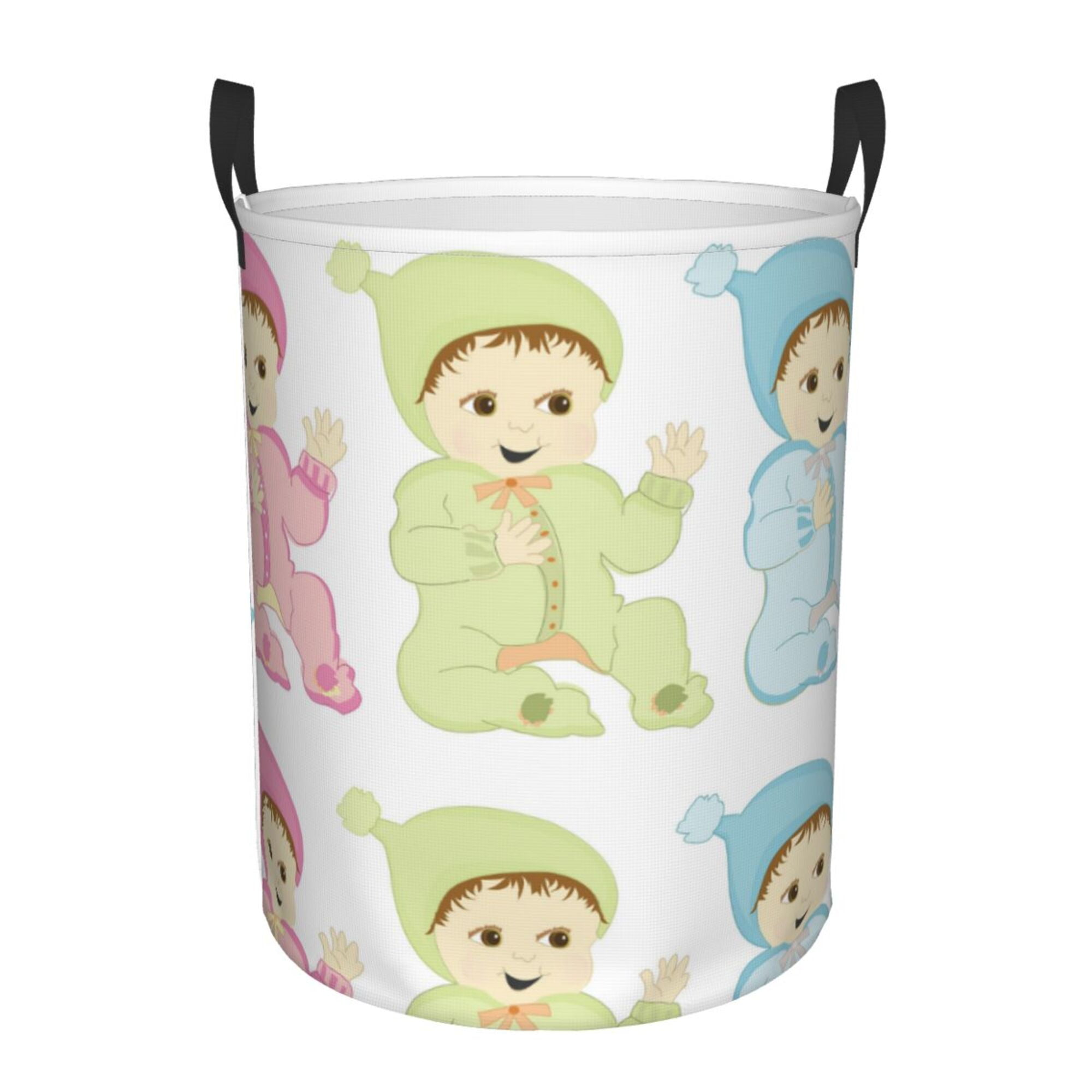Happy Baby Onesie Laundry Basket Organizer Collapsible Dirty Clothes