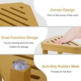 thumbnail image 5 of Shower Foot Rest 14in, Acacia Wood Shower Stool for Shaving Legs (Yellow), 5 of 13