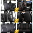 thumbnail image 3 of LAONNVIR Leather Seat Covers,2 Seats Covers for Cars,Breathable Luxury Leatherette Cushions,Front and Rear Seat Protectors Fit for Hyundai Sonata 2007-2025(Black&Red,Front Pair), 3 of 8