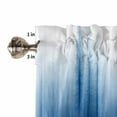 thumbnail image 5 of Blue Ombre Stripe Kitchen Valances for Windows 60x18 Inch Kitchen Curtains Valances Rod Pocket Abstract Art Gradient Watercolor Bathroom Window Valances for Window Treatment Decor, 5 of 6