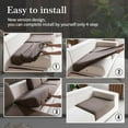 thumbnail image 3 of Sectional Couch Covers, Wear Resistant Stretch Sofa Covers Washable Soft Couch Cushion Covers Anti Slip Furniture Protector Sofa Slipcovers for Pets(3 Pieces 2 Seaters+1 Chaise, Brown), 3 of 14