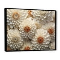 thumbnail image 2 of Designart "Minimalistic Beige Collage Of Zinnias I" Zinnias Floater Framed Canvas Wall Art, 2 of 5