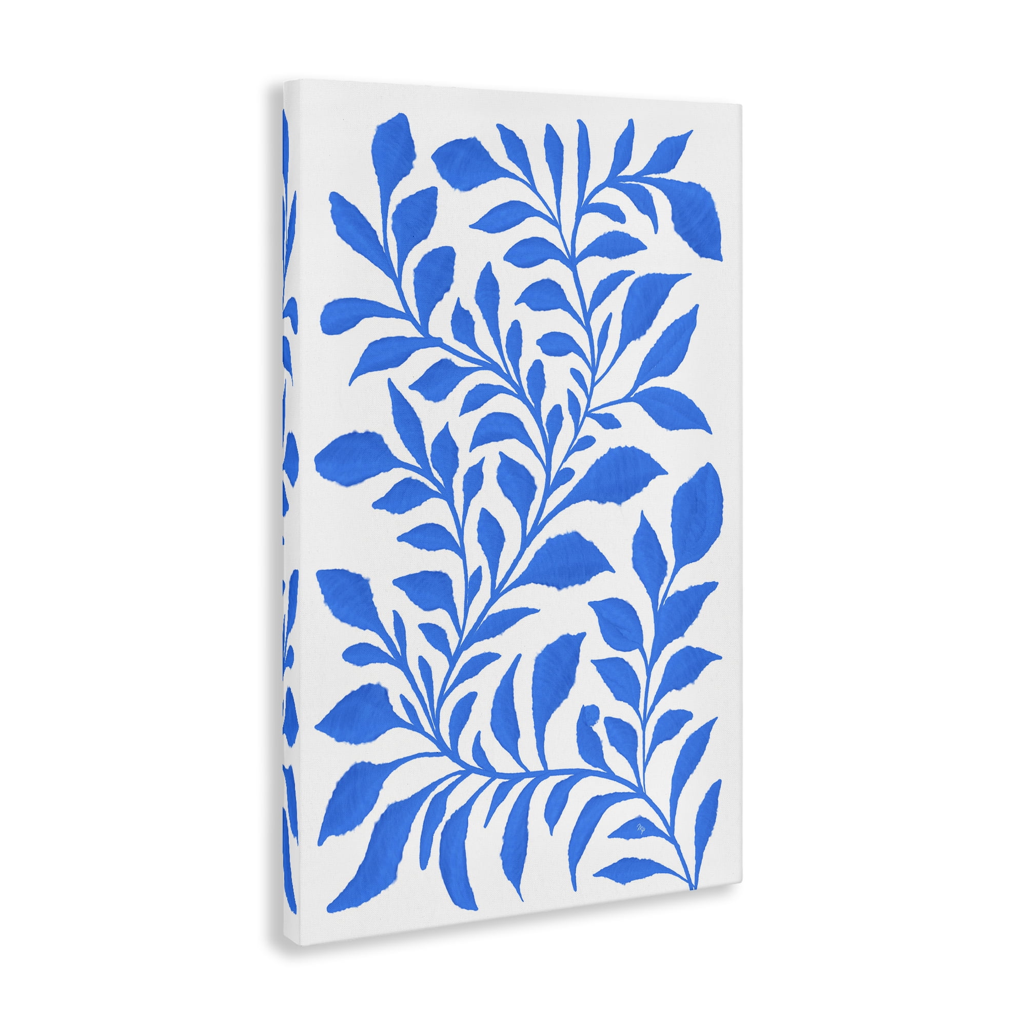 Stupell Industries Blue Snake Plant Botanical & Floral Painting Gallery Wrapped Canvas Art Print Wall Art, 20 x 30